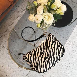 Zebra Zip Crossbody Bag