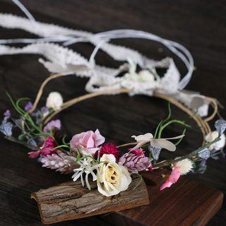 Wedding Artificial Flower Headband Green - One Size