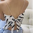 Open-back Striped Camisole Top