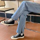 Slit-hem Relaxed-fit Jeans