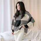 Crew-neck Patterned Loose-fit Sweater