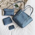 Set : Plain Tote Bag + Shoulder Bag + Pouch + Wallet