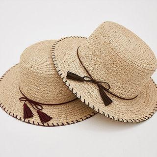Tasseled Raffia Hat
