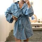 Denim Shirt Dress Blue - One Size