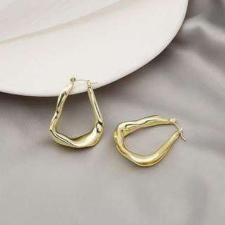 Irregular Hoop Earring E1700 - 1 Pair - Gold - One Size