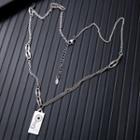 Stainless Steel Key Pendant Necklace As Shown In Figure - One Size