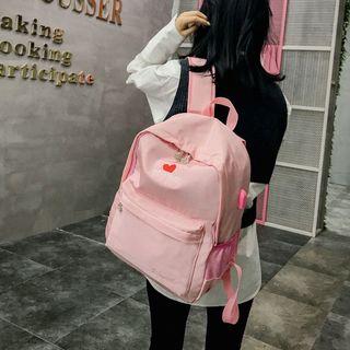 Heart Embroidered Backpack
