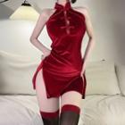 Qipao Night Dress / Over-the-knee Stockings / Set