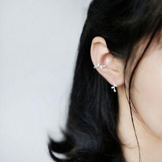 925 Sliver Leaf Ear Cuff
