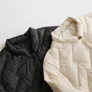 Snap-button Long Padded Coat