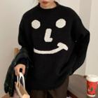 Smile Sweater Black - One Size