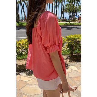Square-neck Peasant Blouse