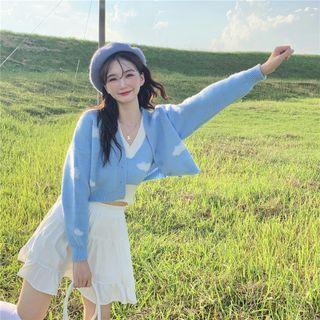 Set: Cloud Cardigan + Camisole Top Blue - One Size