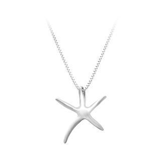 925 Sterling Silver Starfish Pendant With Necklace