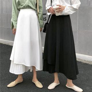 Mock Two-piece Maxi Skirt