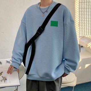Applique Waffle Sweatshirt