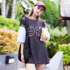 Set: Lettering Strap Tankini + Cover-up