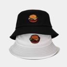 Hamburger Embroidered Bucket Hat