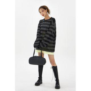 Couple Oversized Stripe Knit Top