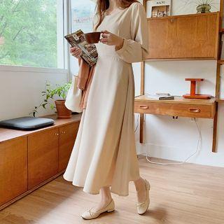 Sweetheart-neck Long Flare Dress