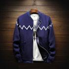 Long-sleeve Striped Zip Jacket