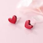 925 Sterling Silver Heart Earring S925 Silver - Earring - One Size