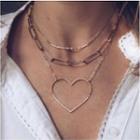 Heart Layered Necklace As Shown In Figure - One Size