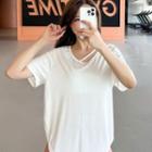 Short-sleeve Plain Yoga T-shirt