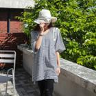 V-neck Stripe Long T-shirt