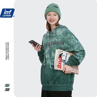 Unisex Reflective Tie-dyed Loose Hoodie