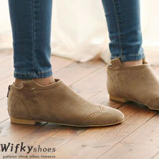Perforated Ankle Boots