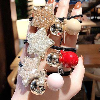 Faux Crystal Star & Bead Hair Tie