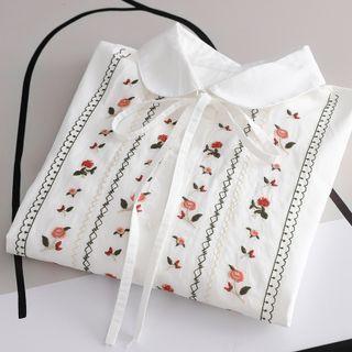 Floral Shirt 6105 - White - One Size