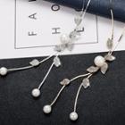 Leaf Faux Pearl Necklace