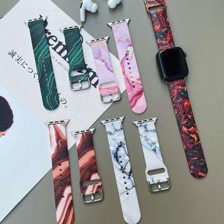 Marble Print Watch Strap - Apple / Huawei