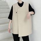 V-neck Asymmetric Oversized Vest