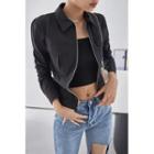 Flap-pocket Zip-up Shirt