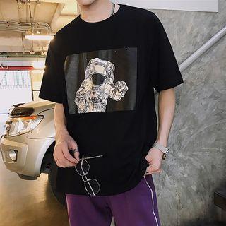 Astronaut Print Short-sleeve T-shirt