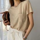 Pocket-patch Linen Blend T-shirt