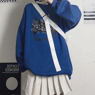 Print Sweatshirt Sapphire Blue - One Size
