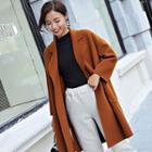 Double Breasted Coat Caramel - One Size