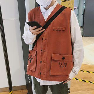 Couple Matching Pocketed Buttoned Vest
