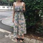 Printed Sleeveless Wide-leg Jumpsuit