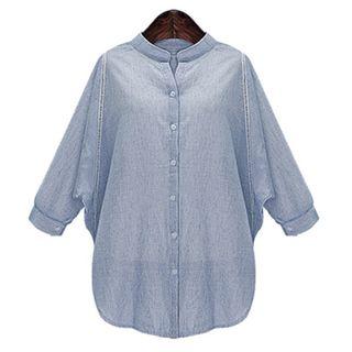 Split Neck 3/4 Sleeve Shirt