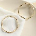 Twisted Alloy Hoop Earring 1 Pair - Matte Gold - One Size