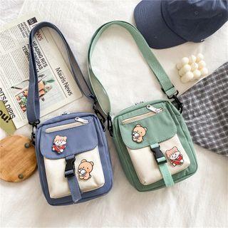 Two-tone Panel Crossbody Bag