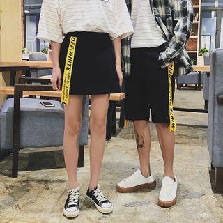 Couple Matching Strap Shorts / Skirt