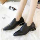 Block Heel Pointed Shoes