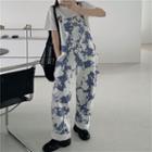 Tie-dyed Wide-leg Jumper Pants As Shown In Figure - One Size