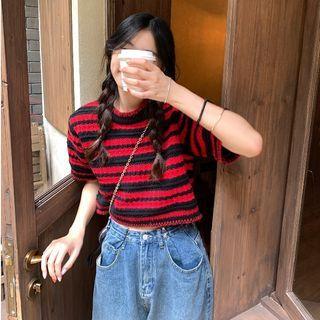 Striped Knit Crop Top (various Designs)